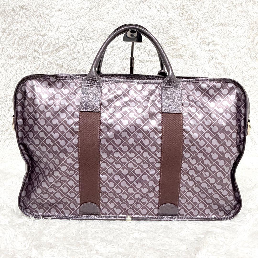 GHERARDINI ボストンバッグ 大容量 2WAY パープル カデナ 鍵付き