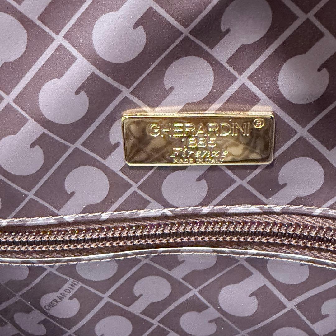 GHERARDINI ボストンバッグ 大容量 2WAY パープル カデナ 鍵付き