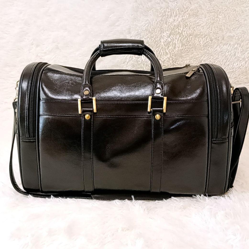 【美品】ギャロッティ ボストンバッグ オールレザー ショルダーバッグ ブラック