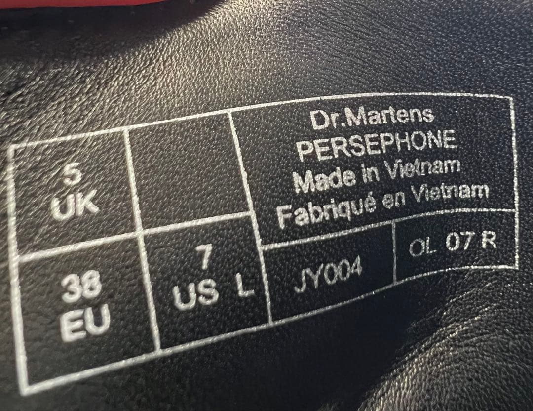 UK5_24cm 美品 Dr.Martens PERSEPHONE ヒールブーツ