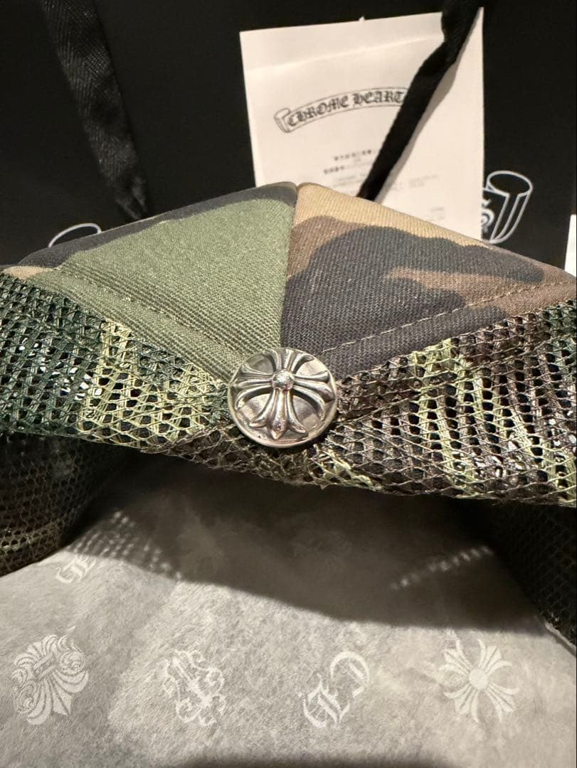 クロムハーツ CH PLUS CAMO CAP カモ メッシュ キャップ 正規品