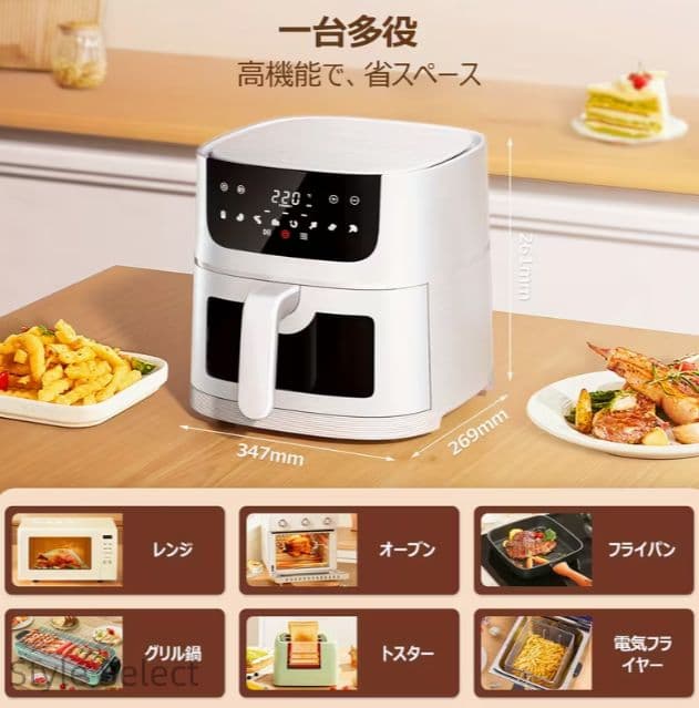ビリシャス電気フライヤー 可視窓 大容量 4.5L 1-5 人用省エネモデル