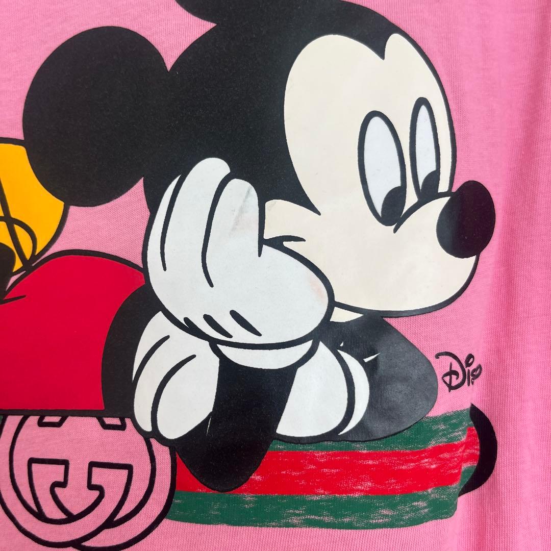 Disney x Gucci ミッキーマウス Tシャツ ピンク　箱付き