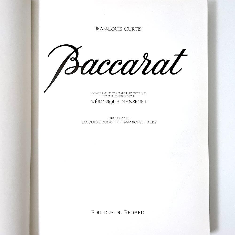 絶版 BACCARAT JEAN-LOUIS CURTIS バカラ作品集 写真集