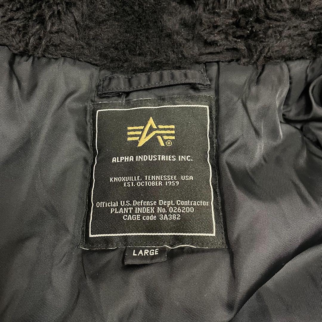 ALPHA INDUSTRIES N-3B モッズコート L ブラック