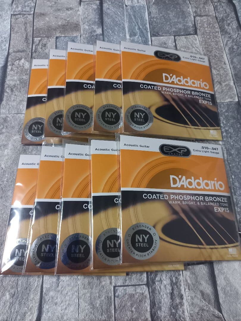 D'Addario EXP15 アコースティックギター弦 10パック