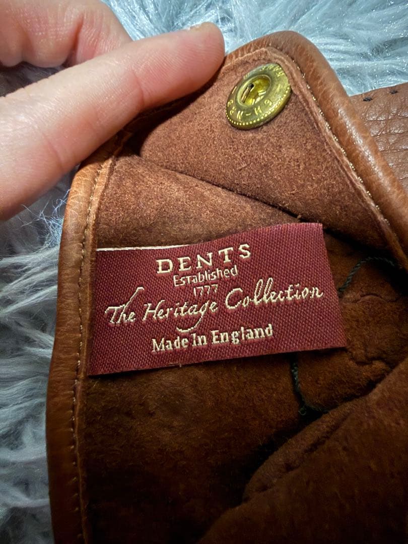【美品】最高級 DENTS手袋 アンライニング ディアスキン 鹿革