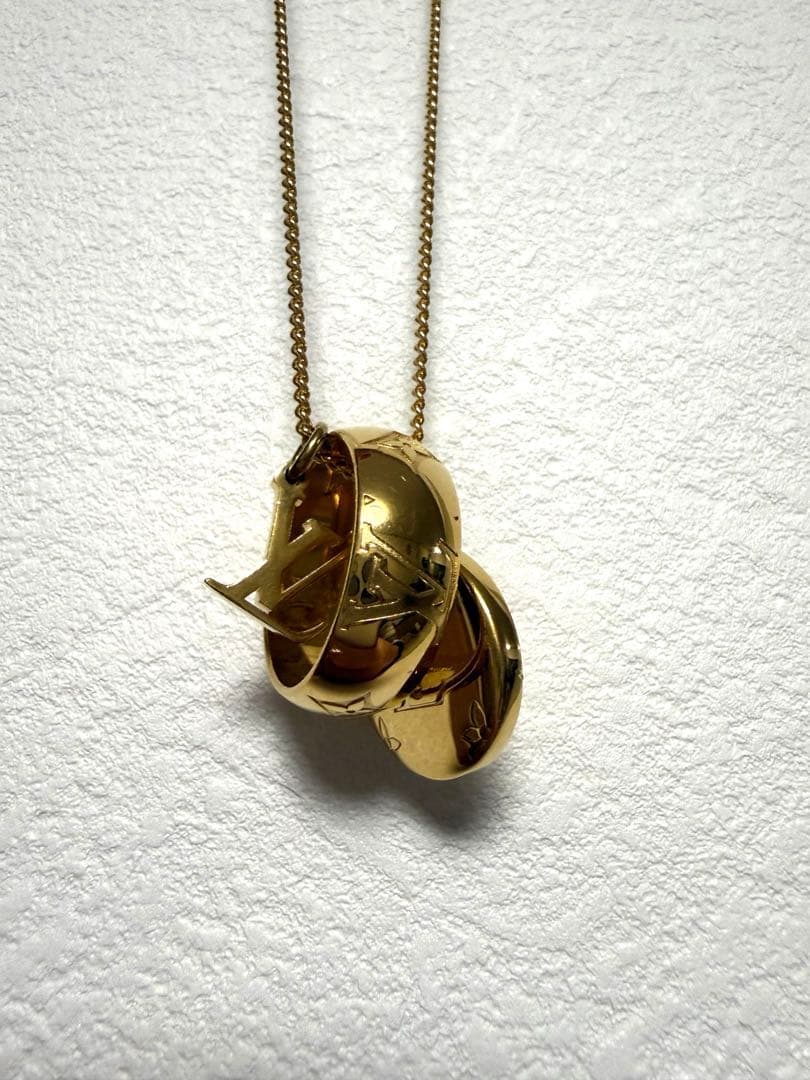 ルイヴィトン ネックレス LV リングネックレス ゴールド M80189