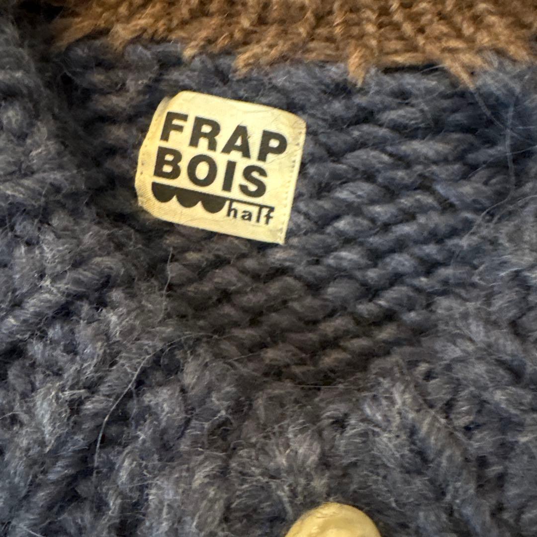 FRAP BOIS ダークブルー カーディガン