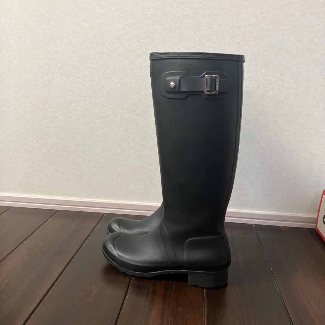 美品　HUNTER レインブーツ　ブラック UK4 US6 23cm相当