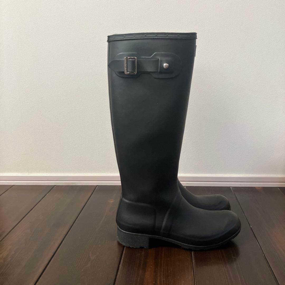 美品　HUNTER レインブーツ　ブラック UK4 US6 23cm相当