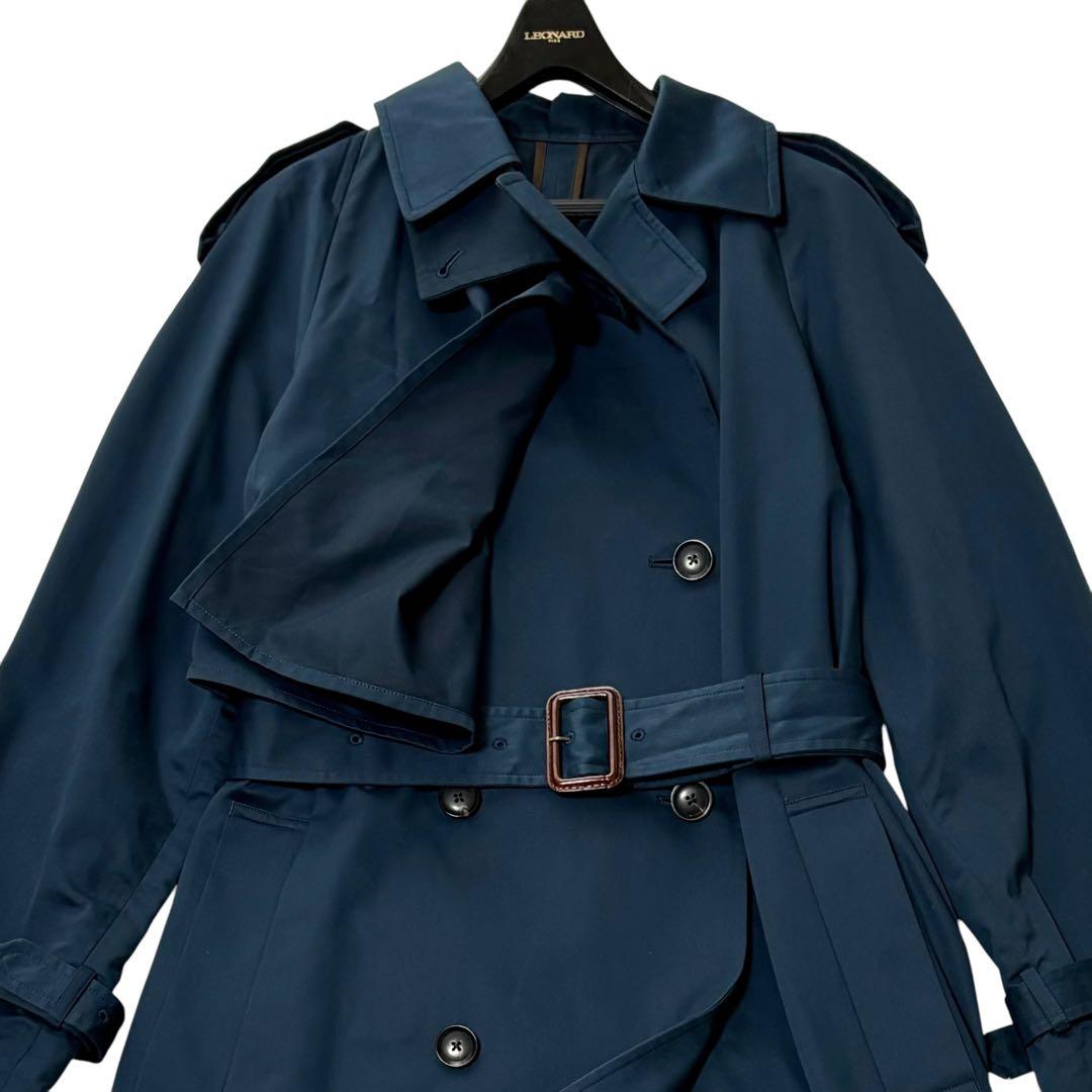 【美品】6 BIG TRENCH COAT シルク混 ビックシルエット