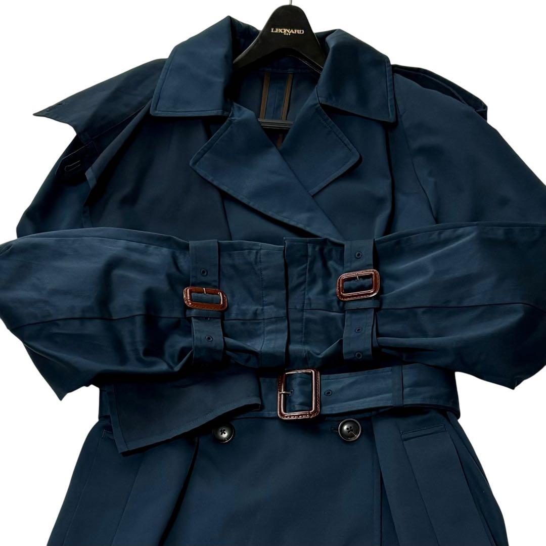 【美品】6 BIG TRENCH COAT シルク混 ビックシルエット