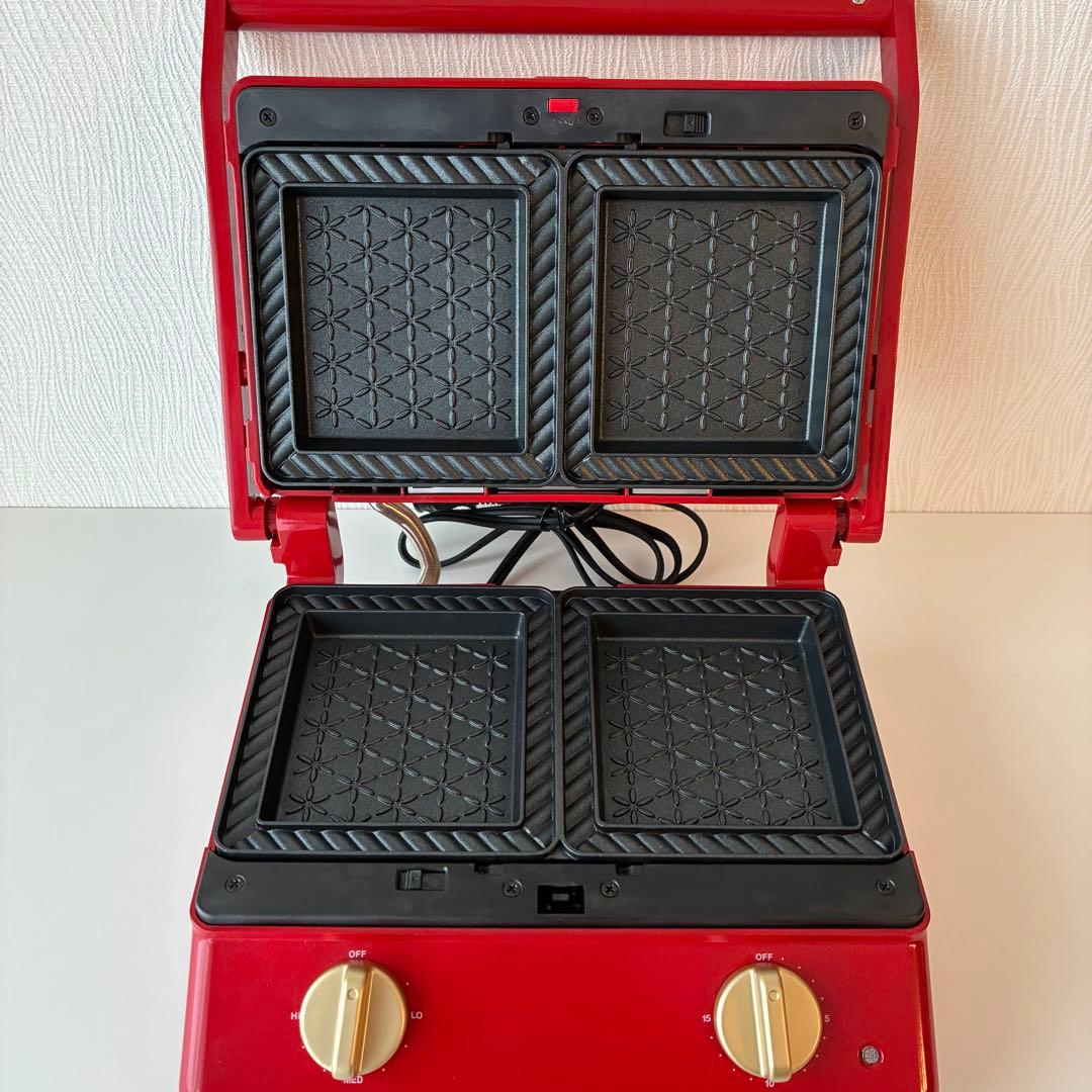 本日限定価格‼️BRUNO グリルサンドメーカー ダブル レッド 箱なし