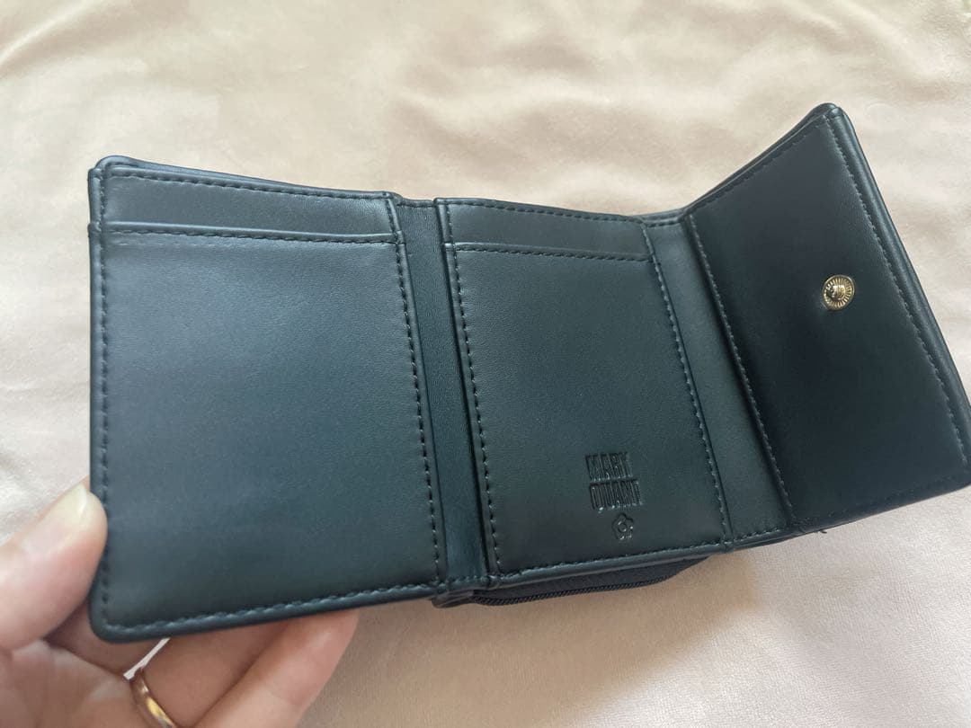 MARY QUANT ブラック三つ折り財布