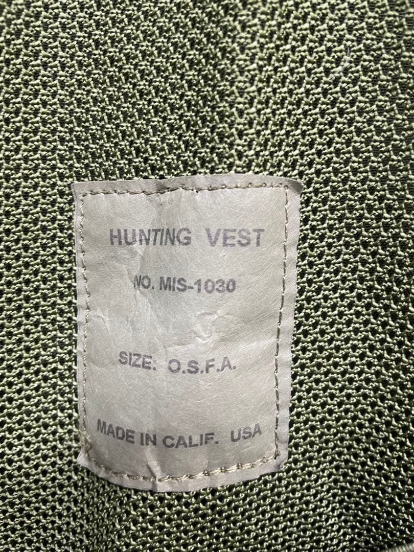トップス MIS hunting vest MADE IN CALIF.USA