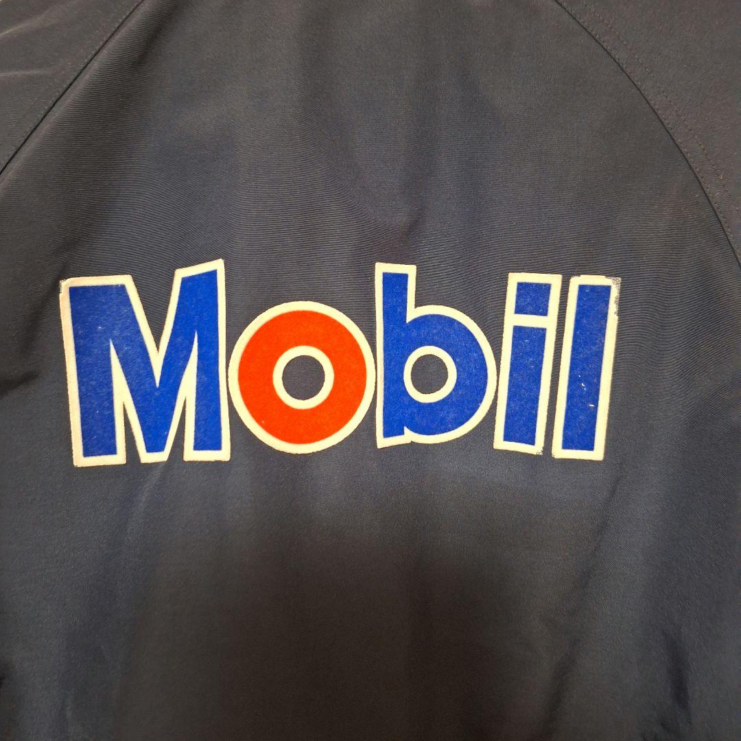 希少　Mobil モービル ヴィンテージ ワークジャケット 背面ビッグロゴ 紺