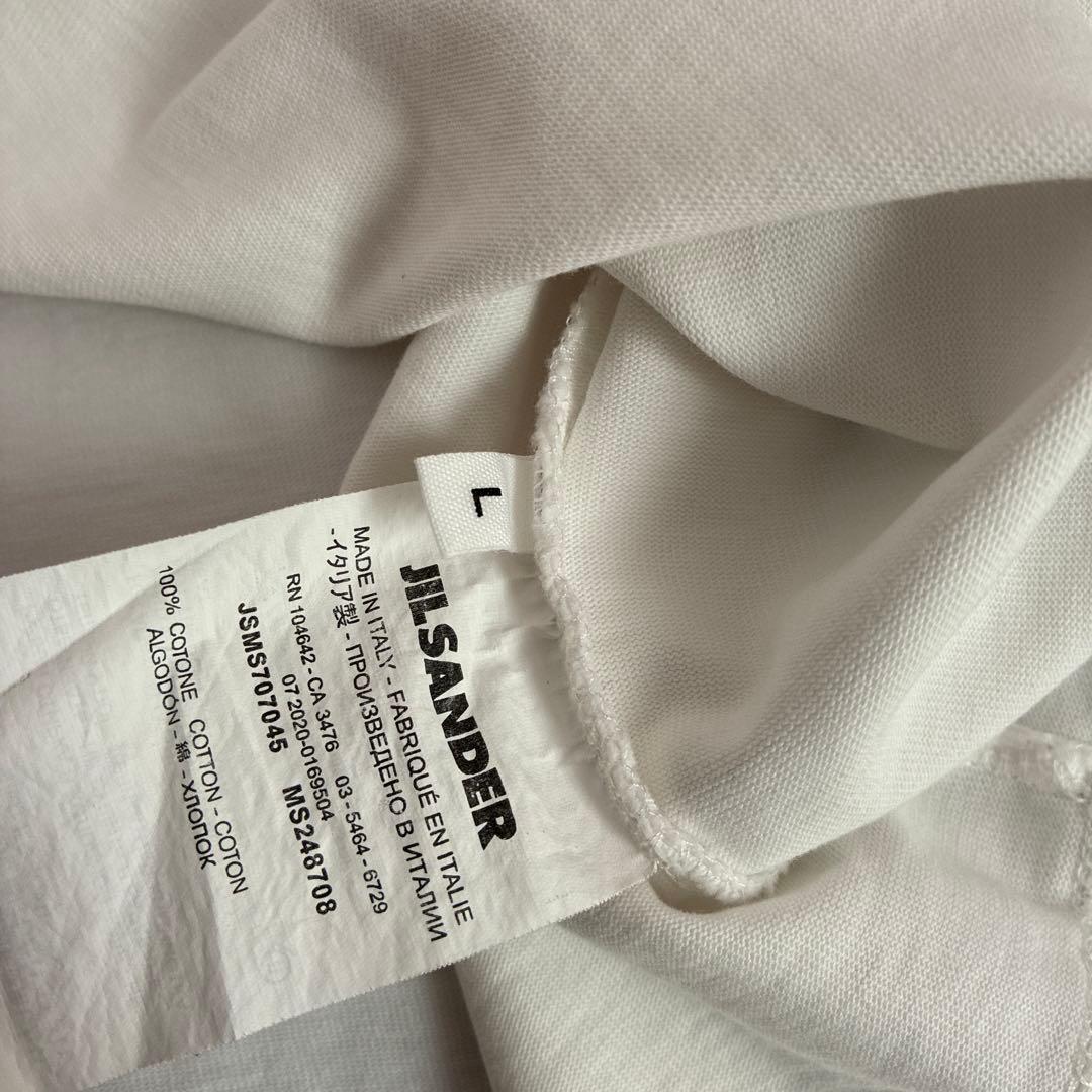 JIL SANDER コットン Tシャツ ホワイト　L