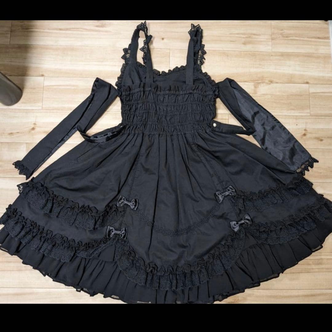 アンジェリックプリティ　JSK ジャンパースカート　カチューシャ 黒