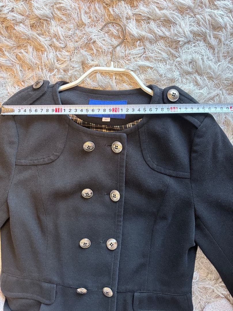 BURBERRY BLUE LABELブラック ダブルブレスト ジャケット