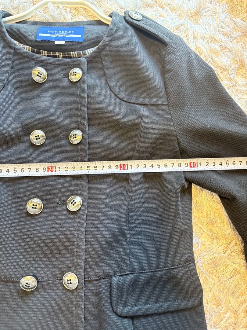 BURBERRY BLUE LABELブラック ダブルブレスト ジャケット