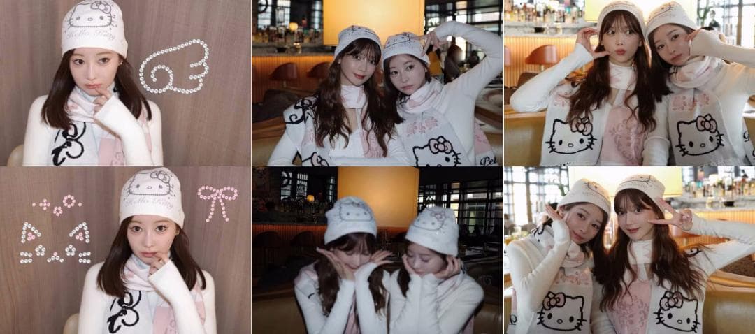 小物 PELLICULE HELLOKITTY hug knit muffler