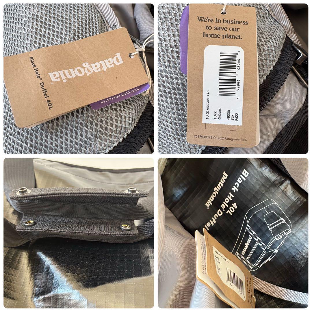 未使用級 patagonia ブラックホール ダッフル 40L ブラック