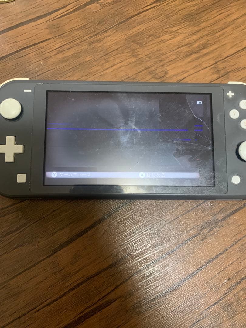 Nintendo Switch Lite グレー 画面ひびあり　ジャンク