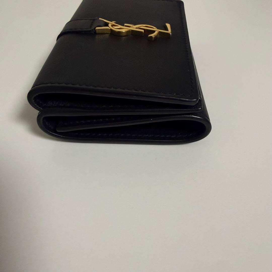 SAINT LAURENT YSLライン オリガミ タイニーウォレット　ブラック