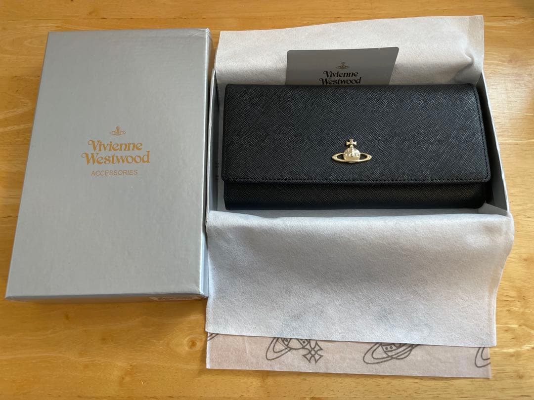 【新品未使用】Vivienne Westwood 長財布 ブラック 黒