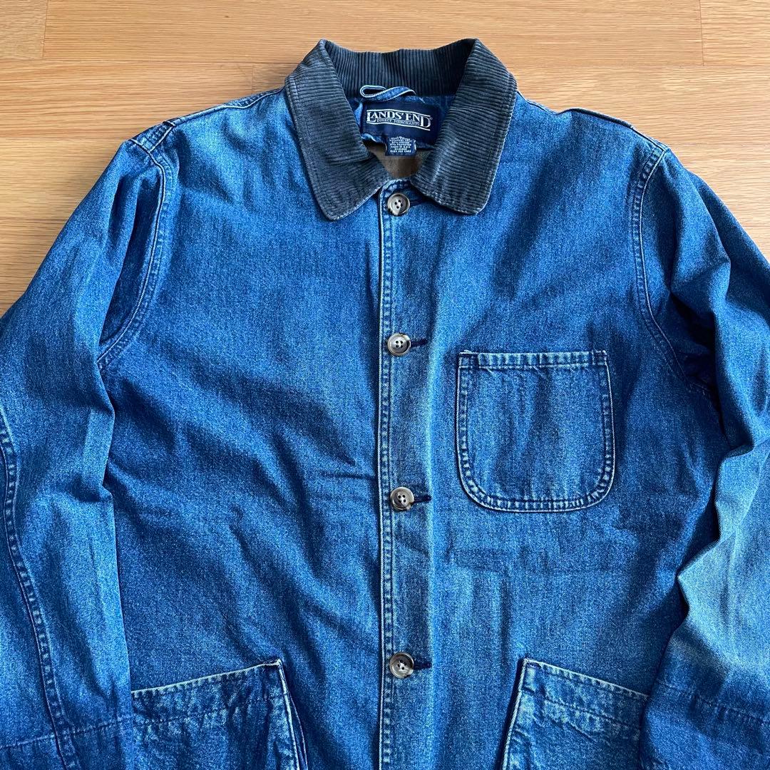 90s LANDS END デニム ハンティングジャケット ビンテージ USA製
