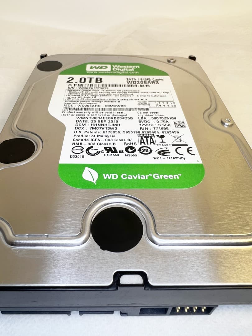 き*ぷ様 WD GREENシリーズ★2TB HDD 2台セットで超お買い得品！