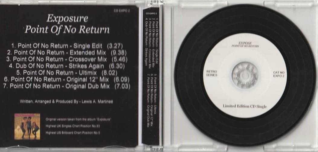 Expose　Point Of No Return　貴重リミックス集 CD
