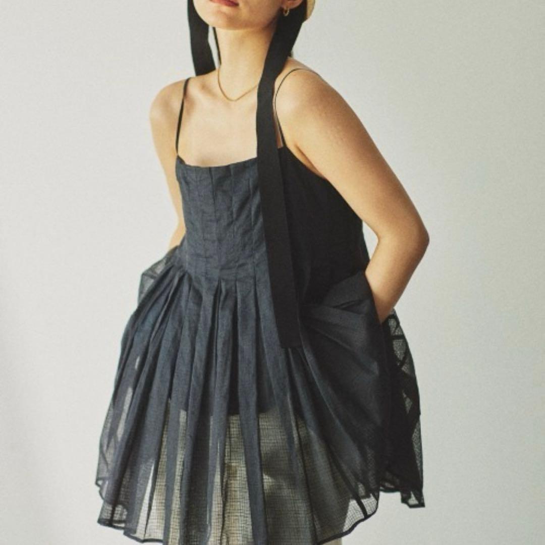 バビロン　オーガンジーチェックキャミソール　美品