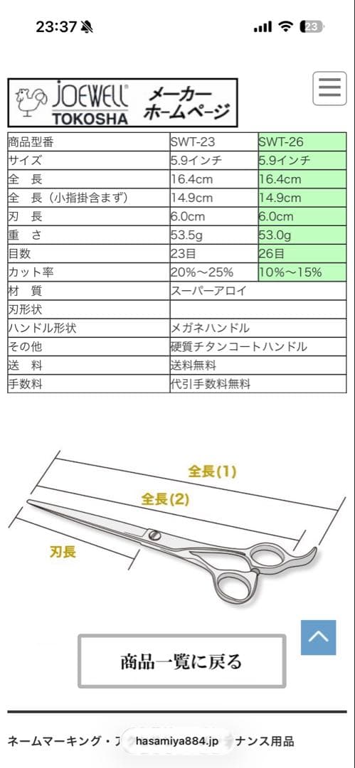 ジョーウェルスプリーム SWT-26（東光舎 jOEWELL) セニング