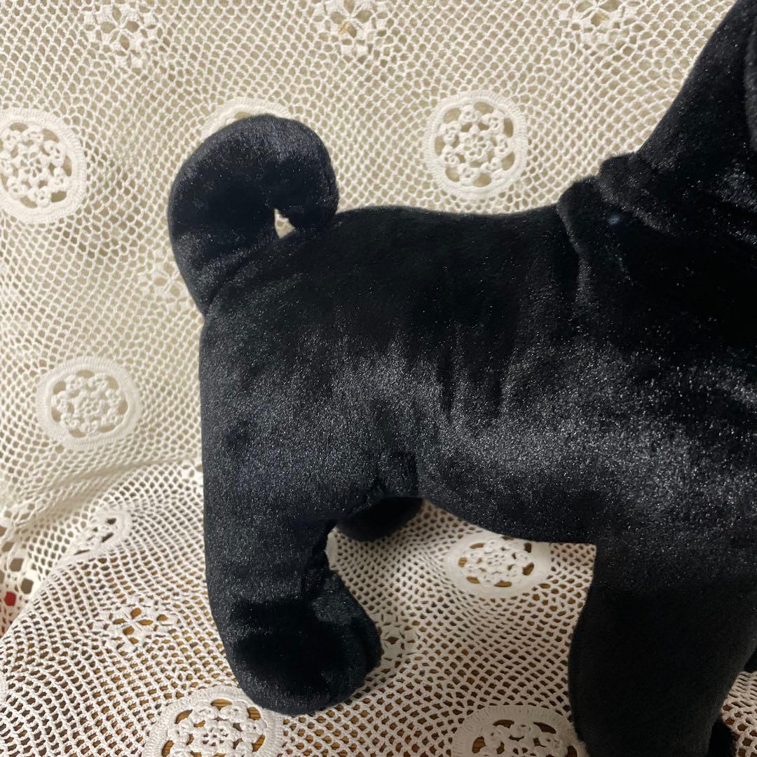 ブラックパグのぬいぐるみ　パグのぬいぐるみ　犬のぬいぐるみ　犬　イヌ　ドッグ
