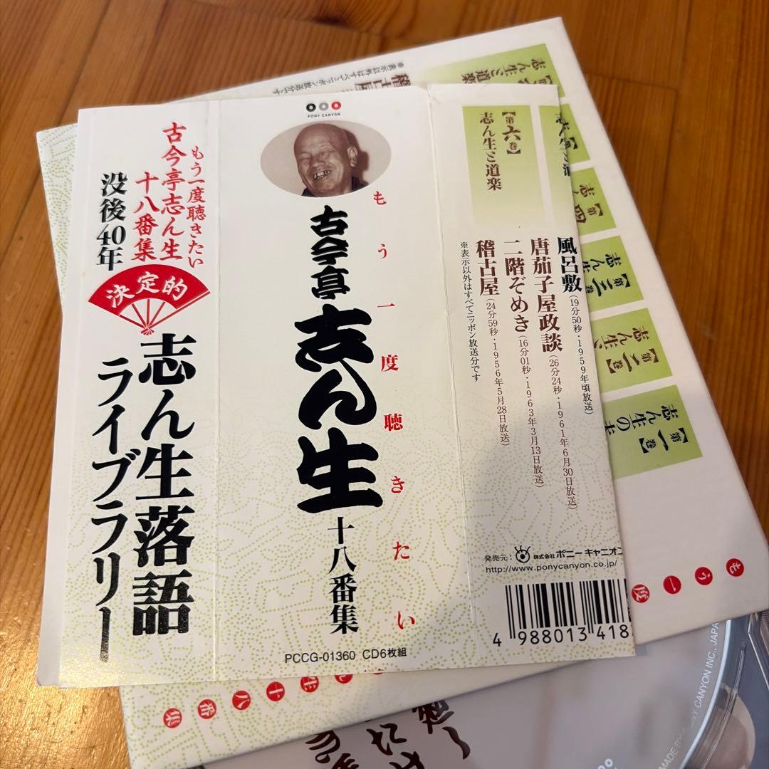もう一度聴きたい 古今亭志ん生十八番集　CD6枚組