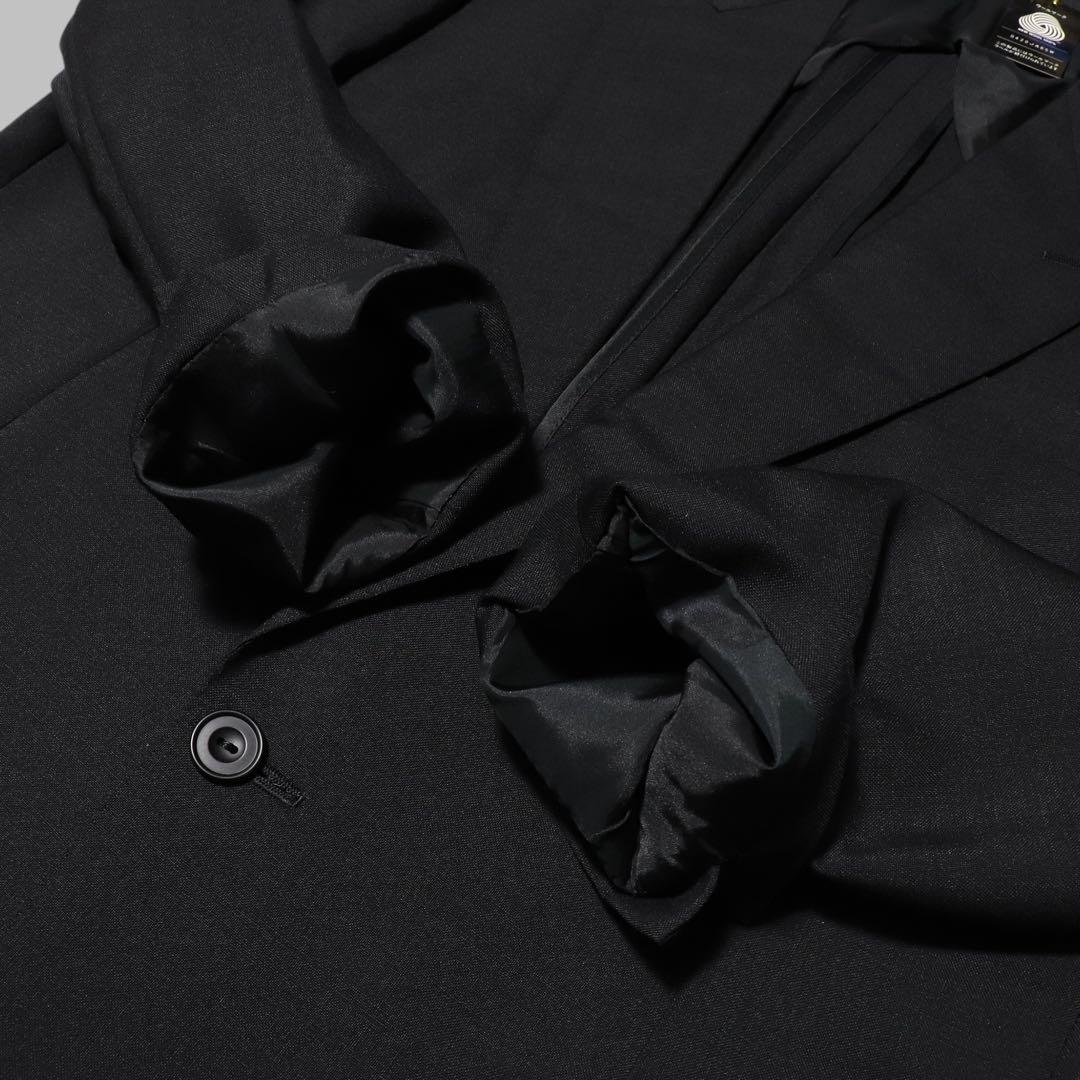 未使用★L★BURBERRY★テーラードジャケット★スーツ★黒★モヘヤ★金タグ