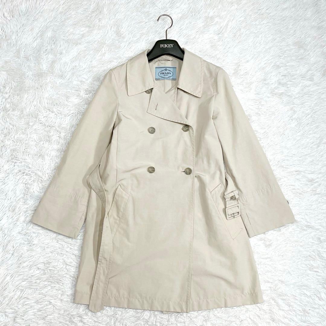 ★PRADA★近年トレンチコート スプリングコート ベルト付 ベージュ 38