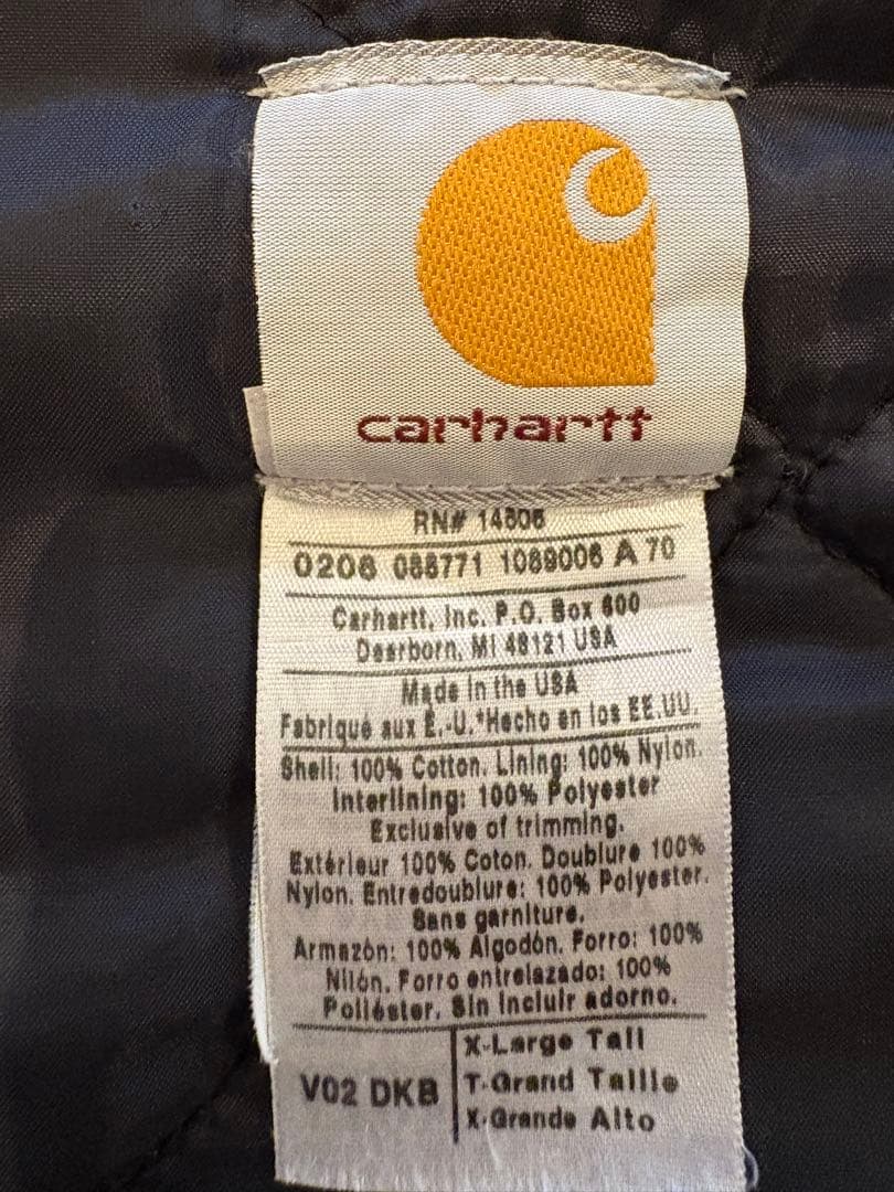 最終値下げ中！Carhartt（カーハート）ダックベスト USA製XL TALL
