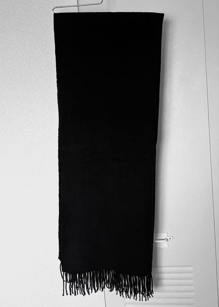 カシミヤ100%　ストール　黒　ブラック 大判 厚手　ショール　カシミア