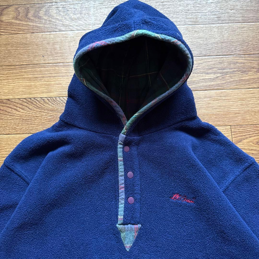 llbean 古着　フリース　made in usa プルオーバー