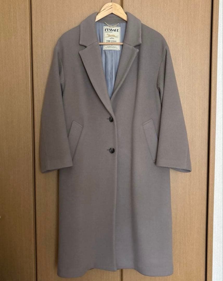 L'ESSAGE SUPER140S オーバーコート　ロングコート