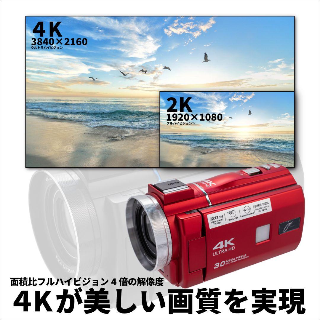 【未使用】4K デジタルマルチムービーカメラ トラベルセット☆タッチパネル