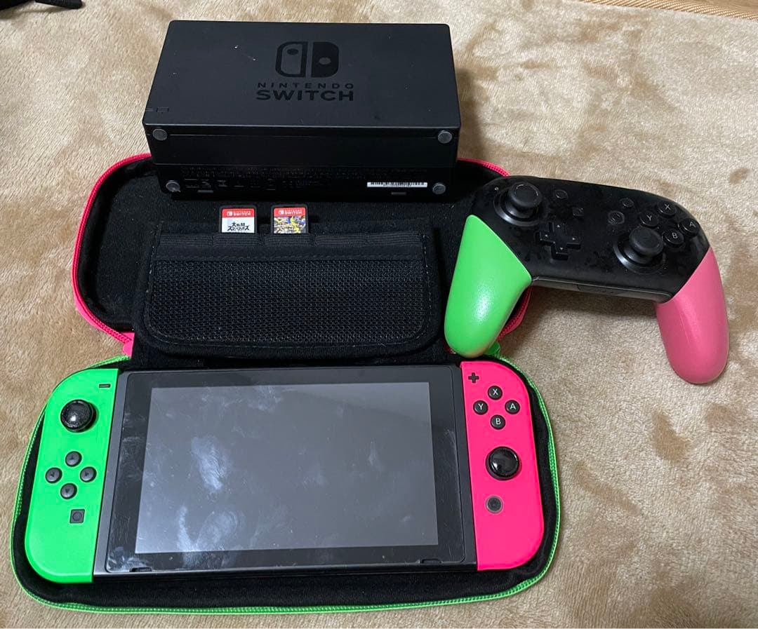 Nintendo Switch 本体　プロコン、大乱闘&スプラ3つき