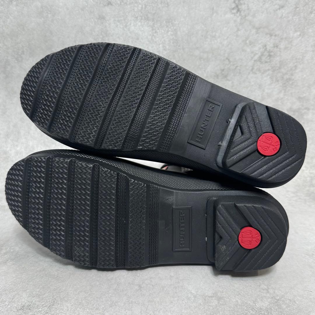 【極美品】HUNTER UK4 23cm ブラック チェルシー レインブーツ