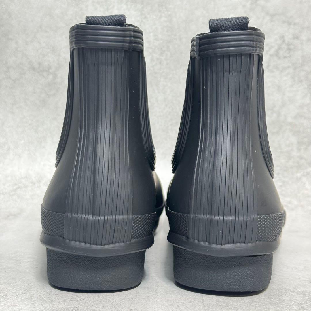 【極美品】HUNTER UK4 23cm ブラック チェルシー レインブーツ