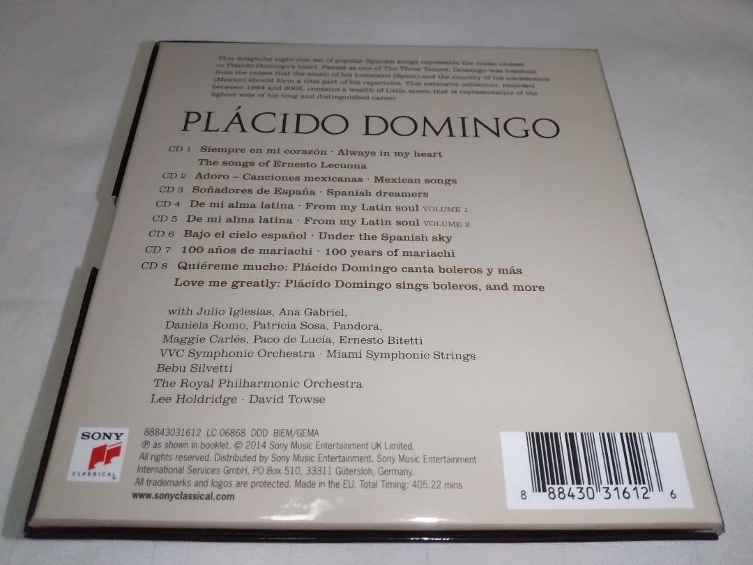 ８枚組 PLACIDO DOMINGO THE LATIN ALBUM