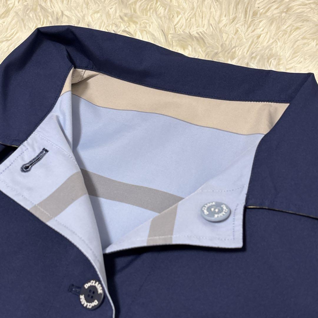 【美品】DoCLASSE 二重織リバーシブル ステンカラーコート 2way L