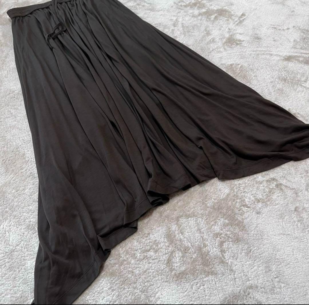 N°133　　Jersey Gather Skirt ブラウン　36